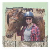 Pferdefreund 4 Foto rustikal grün Würfel (Vorderseite)