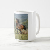 Pferdefreund Geschenk Laufendes Pferd Kaffeetasse (VorderseiteRechts)