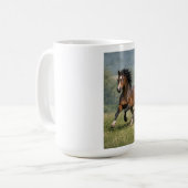 Pferdefreund Geschenk Laufendes Pferd Kaffeetasse (Vorderseite Links)