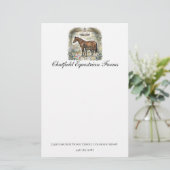 Pferdefreund Geschenk Schreibwaren   Briefpapier (Stehend Vorderseite)