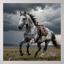 Pferdefreund Geschenk Western Stil Poster