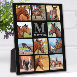 Pferdefreund Personalisiertes Monogramm 11 Foto-Co Fotoplatte