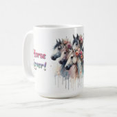Pferdefreund Pferdemama Reitermug Kaffeetasse (Vorderseite Links)