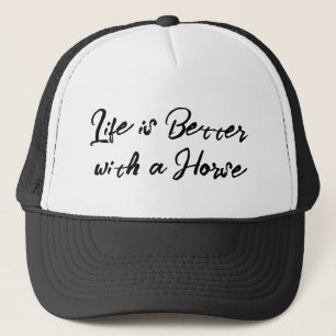 Pferdefreund Schwarz Truckerkappe