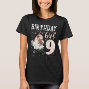 Pferdefreunde 9 Geburtstagskinder 9 Jahre T-Shirt