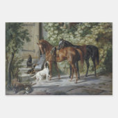 Pferdefreunde (Auswahl der Pferdearten) Geschenkpapier Set (Vorderseite)