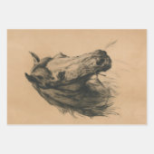 Pferdefreunde (Auswahl der Pferdearten) Geschenkpapier Set (Vorderseite 3)