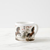 Pferdefreunde, chinesisch espressotasse (Vorderseite Rechts)