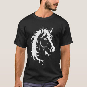 Pferdefreunde - Elegante Pferdesilhouette Grafik A T-Shirt