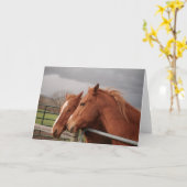 Pferdefreunde Grußkarten Karte (Gelbe Blume)