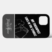 Pferdefreunde: Mein Therapeut lebt im Stall! Case-Mate iPhone Hülle (Rückseite (Horizontal))