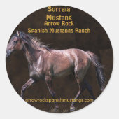 Pferdefreunde Pferdedesign Runder Aufkleber (Vorderseite)