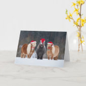 Pferdefreunde - Weihnachtskarte Karte (Gelbe Blume)