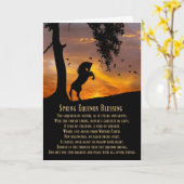 Pferdefrühlingequinox Segen Gedicht Karte (Gelbe Blume)