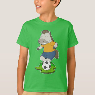 Pferdefußballspieler Fußball T-Shirt
