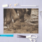 Pferdefüße Western Vintag Sepia Brown Rustikal Seidenpapier (Handwerk)