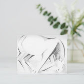 Pferdefüßler Abstrakt Postkarte (Stehend Vorderseite)