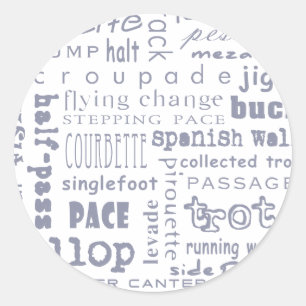 Pferdegaeste Runder Aufkleber