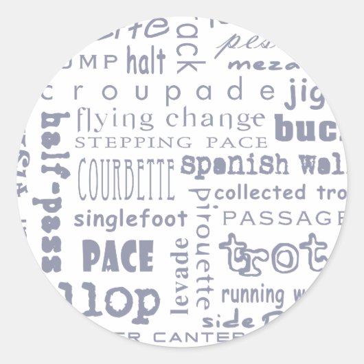 Pferdegaeste Runder Aufkleber (Vorderseite)