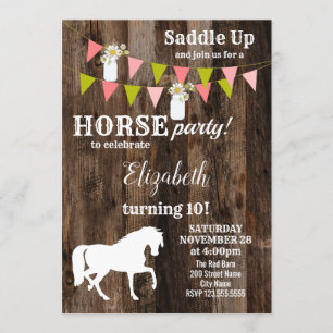 Pferdegeburtstagsfeier Einladung