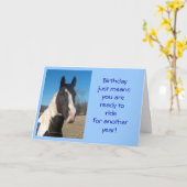 PferdeGeburtstagskarte Karte (Gelbe Blume)