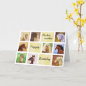 Pferdegeburtstagskarte Karte (Gelbe Blume)