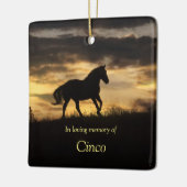 Pferdegedächtnis im liebenden Gedächtnis Keramikornament (Links)