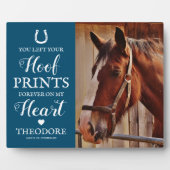 PferdeGedenkstätte - Geschenk für Reiter Fotoplatte (Vorderseite)