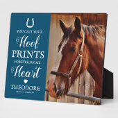 PferdeGedenkstätte - Geschenk für Reiter Fotoplatte (Seite)