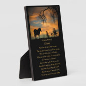 Pferdegedicht Fotoplatte (Seite)