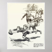 Pferdegefühl - Vintage Rugby Print Poster (Vorne)