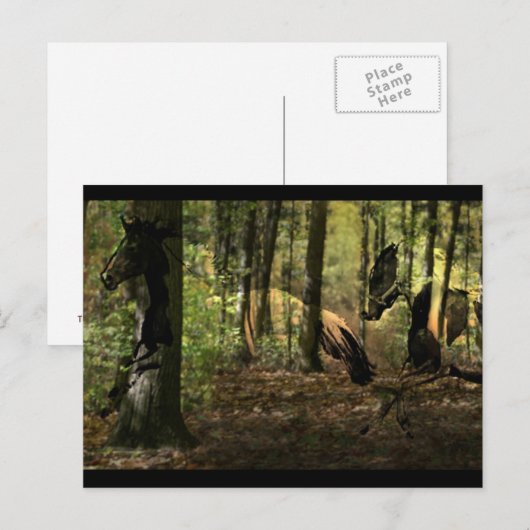 Pferdegeist-Postkarten Postkarte (Vorne/Hinten)