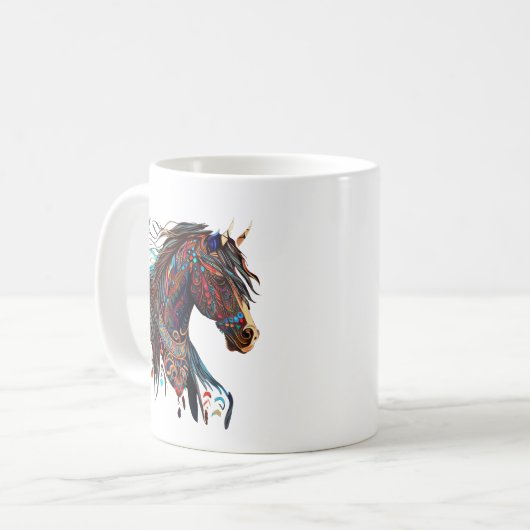 Pferdegeist Tierische Tasse (Vorderseite Links)
