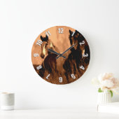 Pferdegeister Große Wanduhr (Zuhause)