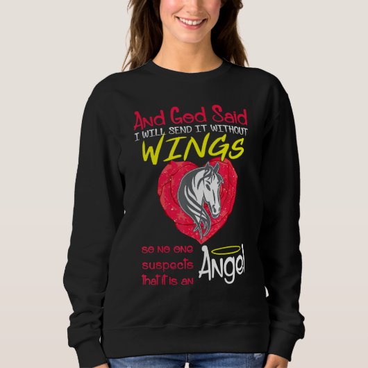 Pferdegel ohne Flügel Sweatshirt (Vorderseite)