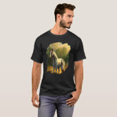 Pferdegemälde Vintag Retro Reitstunde T-Shirt (Vorne ganz)