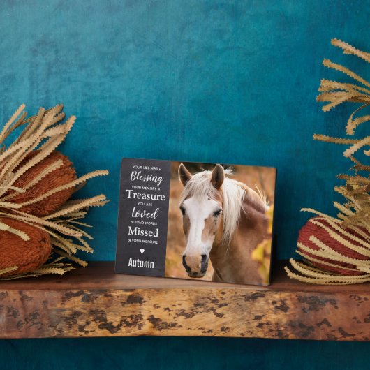 Pferdegepferd Keepake Fotoplatte (Seite)