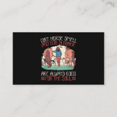 Pferdegeruch und Hundeschwolle Reitpferde und Hund Visitenkarte (Rückseite)