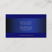 Pferdegeschäfts-Marketing blauer Schwarz-weißer Visitenkarte (Rückseite)