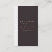 Pferdegeschäfts-Marketing Visitenkarte (Rückseite)