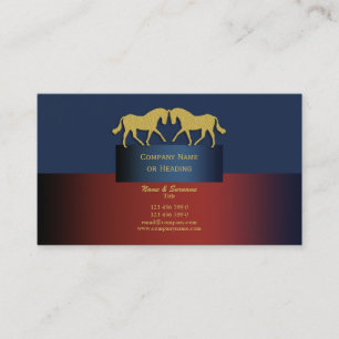 Pferdegeschäfts-Marketings-Blaugold Visitenkarte