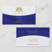 Pferdegeschäfts-Marketings-Blaugold Visitenkarte (Vorne/Hinten)