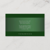 Pferdegeschäfts-Marketings-Grün weißer Celtic Visitenkarte (Rückseite)