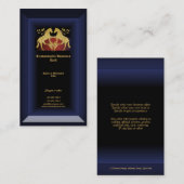 Pferdegeschäftsprofilranch-Western-Blaugold Visitenkarte (Vorne/Hinten)