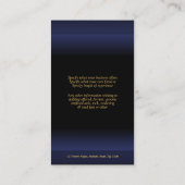 Pferdegeschäftsprofilranch-Western-Blaugold Visitenkarte (Rückseite)