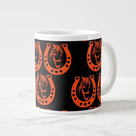 Pferdegeschenk Jumbo-Tasse (Vorderseite Rechts)
