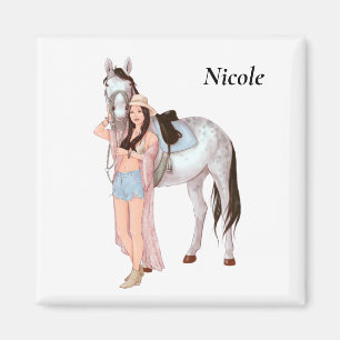 Pferdegeschenk, Pferdefreund, Pferdebesitzer Magnet