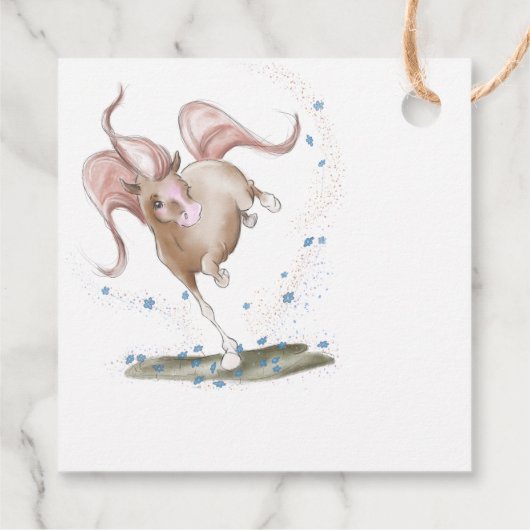 Pferdegeschenkanhänger, Kindergeburtstag, Pferd, Geschenkanhänger (Rückseite)