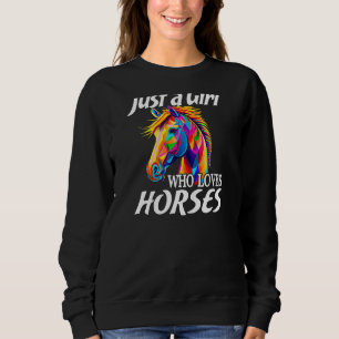 Pferdegeschenke für Frauen Jungen Kind Ein Mädchen Sweatshirt