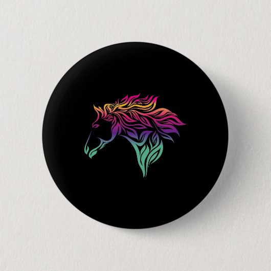 Pferdegeschenke für Mädchen. Riding8 Button (Vorderseite)
